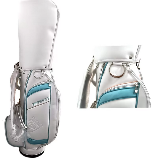Factory Direct Customized Logo Popcorn Golf Full Set Premium PU Bag for Female Golf Player